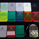A colorful collection of 18 original PlayStation memory cards and two PocketStation units.